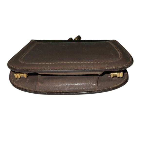 Gucci Vintage Mini Brown Leather GG Clasp lock Purse Coin Case - Picture 3 of 16